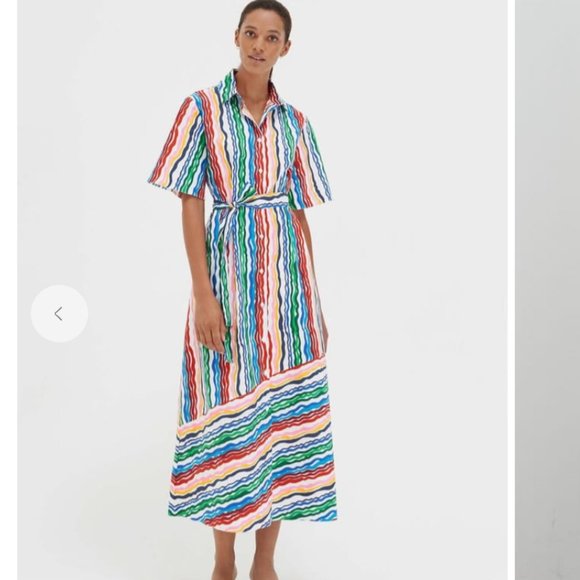 CHINTI & PARKER Rainbow Cotton Shirt Dress - Picture 2 of 13
